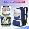 imageExtra Large Lacrosse Backpack with 2 Stick Holders Professional Lacrosse Bag for Youth with Ventilated Cleats Compartment and Insulated Pocket for All Field Hockey GearBlue