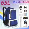 imageExtra Large Lacrosse Backpack with 2 Stick Holders Professional Lacrosse Bag for Youth with Ventilated Cleats Compartment and Insulated Pocket for All Field Hockey GearBlue