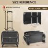 imageRolling Briefcase for Women with 4 Spinner Wheels and Telescopic Extendable Handle Laptop Bag with Wheels Roller Computer Bag for Work Travel Carry On Luggage TSA Friendly Design BlackBlack