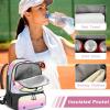 imageTennis Bag Holds 2 Rackets Professional Tennis Bags for Women Tennis Backpack with Ventilated Shoe CompartmentPink and Blue