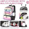 imageTennis Bag Holds 2 Rackets Professional Tennis Bags for Women Tennis Backpack with Ventilated Shoe CompartmentPink and Blue