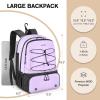 imageTennis Bag Holds 2 Rackets Professional Tennis Bags for Women Tennis Backpack with Ventilated Shoe CompartmentPurple