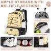 imageTennis Bag Holds 2 Rackets Professional Tennis Bags for Women Tennis Backpack with Ventilated Shoe CompartmentYellow