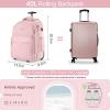 imageRolling Backpack Carry On Luggage For Adults With Wheels 40L Wheeled Backpack For Women Travel Roller Backpack Rolling Bag PinkPink