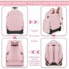 imageRolling Backpack Carry On Luggage For Adults With Wheels 40L Wheeled Backpack For Women Travel Roller Backpack Rolling Bag PinkPink