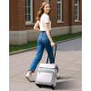 imageRolling Backpack for Women Travel Rolling Laptop Backpack with Wheels Vertical ampamp Horizontal Storage 2 In 1 FlipTop Design WaterResistant Overnight College Underseat Carry on LuggageGrey