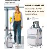 imageRolling Backpack for Women Travel Rolling Laptop Backpack with Wheels Vertical ampamp Horizontal Storage 2 In 1 FlipTop Design WaterResistant Overnight College Underseat Carry on LuggageGrey