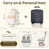 imageRolling Backpack for women 143 inch laptop bag backpack with wheels for large capacity water resistant roller carry on backpack for travel business and college BeigeBeige