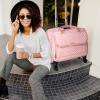 imageRolling Briefcase for Women with 4 Spinner Wheels and Telescopic Extendable Handle Laptop Bag with Wheels Roller Computer Bag for Work Travel Carry On Luggage TSA Friendly Design PinkPink