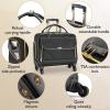 imageRolling Briefcase for Women with 4 Spinner Wheels and Telescopic Extendable Handle Laptop Bag with Wheels Roller Computer Bag for Work Travel Carry On Luggage TSA Friendly Design PinkBlack