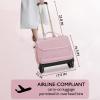 imageRolling Laptop Bag Briefcase for Women and Men with 4 Spinner Wheels and Handle Roller Computer Bag for Work Travel Carry On TSA Friendly Design BlackPink