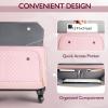 imageRolling Laptop Bag Briefcase for Women with 4 Spinner Wheels and Telescopic Extendable Handle Roller Computer Bag for Work Travel Carry On Luggage TSA Friendly Design PinkPink
