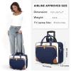 imageRolling Laptop Bag Rolling Briefcase for Women with Waterproof Pocket 173 Inch Computer Bag Underseat Carry On Luggage with Wheels for Work Travel Business Lightweight Beige BrownNavy Blue