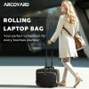 imageRolling Laptop Bag Rolling Briefcase for Women with Waterproof Pocket 173 Inch Computer Bag Underseat Carry On Luggage with Wheels for Work Travel Business Lightweight Beige BrownBlack
