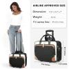 imageRolling Laptop Bag Rolling Briefcase for Women with Waterproof Pocket 173 Inch Computer Bag Underseat Carry On Luggage with Wheels for Work Travel Business Lightweight Beige BrownBeige Brown