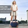imageRolling Laptop Bag Rolling Briefcase for Women with Waterproof Pocket 173 Inch Computer Bag Underseat Carry On Luggage with Wheels for Work Travel Business Lightweight Beige BrownNavy Blue