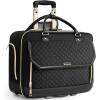 imageRolling Laptop Bag Women Rolling Briefcase for Women for Work 173 Inch Computer Bag with Wheels Fashion Flap Laptop Bag With Wheels for Work Business TSA Friendly Design BlackDiamond Black