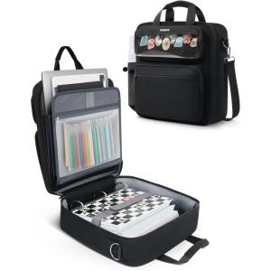 imageZipper Binder 3 Ring with Ita Window 3 Inch Binder with Zipper DRing Fits 14 in Laptop 3in1 ShoulderBackpackHandle 600 Sheets Capacity for School ampamp Office  Pink BlueBlack