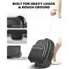 imageRolling Backpack for Women with Wheels roller Laptop Travel Backpack Lightweight Water Resistant Wheeled Underseat Carry On Luggage for Work and College Black PurpleBlack Gold