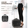 image:imageRolling Laptop Bag for Women with 4 Spinner Wheels 17 Inch Rolling Briefcase for Women with Lock Waterproof Rolling Computer Bag with 11 Pockets amp Padded Laptop Sleeve for Work Travel BlackVShaped Black  Gold Telescopic Handle