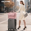 image:imageRolling Laptop Bag for Women with 4 Spinner Wheels 17 Inch Rolling Briefcase for Women with Lock Waterproof Rolling Computer Bag with 11 Pockets amp Padded Laptop Sleeve for Work Travel BlackDiamond Pink  Gold Telescopic Handle