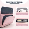 image:imageRolling Laptop Bag for Women with 4 Spinner Wheels 17 Inch Rolling Briefcase for Women with Lock Waterproof Rolling Computer Bag with 11 Pockets amp Padded Laptop Sleeve for Work Travel BlackDiamond Pink  Gold Telescopic Handle