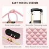 image:imageRolling Laptop Bag for Women with 4 Spinner Wheels 17 Inch Rolling Briefcase for Women with Lock Waterproof Rolling Computer Bag with 11 Pockets amp Padded Laptop Sleeve for Work Travel BlackDiamond Pink  Gold Telescopic Handle