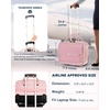 image:imageRolling Laptop Bag for Women with 4 Spinner Wheels 17 Inch Rolling Briefcase for Women with Lock Waterproof Rolling Computer Bag with 11 Pockets amp Padded Laptop Sleeve for Work Travel BlackDiamond Pink  Gold Telescopic Handle