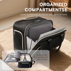 image:imageRolling Laptop Bag for Women with 4 Spinner Wheels 17 Inch Rolling Briefcase for Women with Lock Waterproof Rolling Computer Bag with 11 Pockets amp Padded Laptop Sleeve for Work Travel BlackVShaped Black  Gold Telescopic Handle