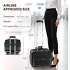 image:imageRolling Laptop Bag for Women with 4 Spinner Wheels 17 Inch Rolling Briefcase for Women with Lock Waterproof Rolling Computer Bag with 11 Pockets amp Padded Laptop Sleeve for Work Travel BlackDiamond Black  Gold Telescopic Handle