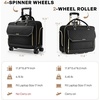 image:imageRolling Laptop Bag for Women with 4 Spinner Wheels 17 Inch Rolling Briefcase for Women with Lock Waterproof Rolling Computer Bag with 11 Pockets amp Padded Laptop Sleeve for Work Travel BlackDiamond Black  Black Telescopic Handle