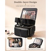 image:imageArcoyard Rolling Makeup Case with 4 Removable Clear Bags Cosmetology Case on Wheels with StainResistant Clear Lid Professional Rolling Makeup Train Case Large Makeup Artist Bag with Wheels BlackBlack