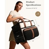 image:imageArcoyard Rolling Makeup Case with 4 Removable Clear Bags Cosmetology Case on Wheels with StainResistant Clear Lid Professional Rolling Makeup Train Case Large Makeup Artist Bag with Wheels BlackBeige Brown