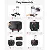 image:imageArcoyard Rolling Teacher Bag with File Teacher Tote and Detachable Trolley Large Rolling Bag for Work with 173 Inch Laptop Compartment Work Bags for Women Teaching Nurse Craft Beige BrownBlack Purple