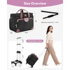image:imageArcoyard Rolling Teacher Bag with File Teacher Tote and Detachable Trolley Large Rolling Bag for Work with 173 Inch Laptop Compartment Work Bags for Women Teaching Nurse Craft Beige BrownBlack Purple
