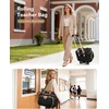 image:imageArcoyard Rolling Teacher Bag with File Teacher Tote and Detachable Trolley Large Rolling Bag for Work with 173 Inch Laptop Compartment Work Bags for Women Teaching Nurse Craft Beige BrownBlack Brown