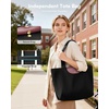 image:imageArcoyard Rolling Teacher Bag with File Teacher Tote and Detachable Trolley Large Rolling Bag for Work with 173 Inch Laptop Compartment Work Bags for Women Teaching Nurse Craft Beige BrownBlack Purple
