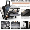 image:imageArcoyard Rolling Laptop Bag Rolling Briefcase for Women with Waterproof Pocket 16 Inch Computer Bag Luggage with MultiWheels for Work Travel Business Lightweight Beige Brown
