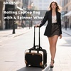 image:imageArcoyard Rolling Laptop Bag Rolling Briefcase for Women with Waterproof Pocket 16 Inch Computer Bag Luggage with MultiWheels for Work Travel Business Lightweight Beige Brown