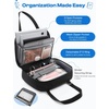 image:imagePuffer Zipper Binder 3 Ring with Pencil Pouch 3 Dring Binder with Zipper and Shoulder Strap 600 Sheets Capacity Zip Up Binder with 156 Laptop Pocket Binder Bag for School College Office BlackBlack