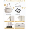 image:imagePuffer Zipper Binder 3 Ring with Pencil Pouch 3 Dring Binder with Zipper and Shoulder Strap 600 Sheets Capacity Zip Up Binder with 156 Laptop Pocket Binder Bag for School College Office BlackBeige