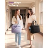 image:imagePuffer Zipper Binder 3 Ring with Pencil Pouch 3 Dring Binder with Zipper and Shoulder Strap 600 Sheets Capacity Zip Up Binder with 156 Laptop Pocket Binder Bag for School College Office BlackPurple