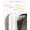 image:imagePuffer Zipper Binder 3 Ring with Pencil Pouch 3 Dring Binder with Zipper and Shoulder Strap 600 Sheets Capacity Zip Up Binder with 156 Laptop Pocket Binder Bag for School College Office BlackBeige