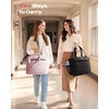 image:imagePuffer Zipper Binder 3 Ring with Pencil Pouch 3 Dring Binder with Zipper and Shoulder Strap 600 Sheets Capacity Zip Up Binder with 156 Laptop Pocket Binder Bag for School College Office BlackPink