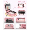 image:imageZipper Binder 3 Ring with Ita Window 3 Inch DRing Binder with Zipper and Strap Fits 14 Laptop 600 Sheets Capacity 3in1 ShoulderBackpackHandle Binder Bag for School Office Commute BlackPink