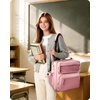 image:imageZipper Binder 3 Ring with Ita Window 3 Inch DRing Binder with Zipper and Strap Fits 14 Laptop 600 Sheets Capacity 3in1 ShoulderBackpackHandle Binder Bag for School Office Commute BlackPink