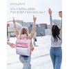 image:imageZipper Binder 3 Ring with Ita Window 3 Inch DRing Binder with Zipper and Strap Fits 14 Laptop 600 Sheets Capacity 3in1 ShoulderBackpackHandle Binder Bag for School Office Commute BlackPink Blue