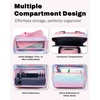 image:imageZipper Binder 3 Ring with Ita Window 3 Inch DRing Binder with Zipper and Strap Fits 14 Laptop 600 Sheets Capacity 3in1 ShoulderBackpackHandle Binder Bag for School Office Commute BlackPink Blue