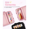 image:imageZipper Binder 3 Ring with Ita Window 3 Inch DRing Binder with Zipper and Strap Fits 14 Laptop 600 Sheets Capacity 3in1 ShoulderBackpackHandle Binder Bag for School Office Commute BlackPink
