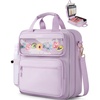 image:imageZipper Binder 3 Ring with Ita Window 3 Inch DRing Binder with Zipper and Strap Fits 14 Laptop 600 Sheets Capacity 3in1 ShoulderBackpackHandle Binder Bag for School Office Commute BlackPurple